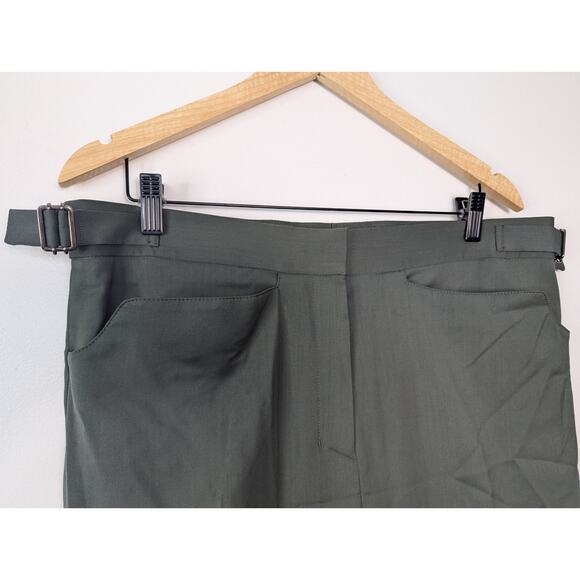NWT Women's COS Straight Leg Wool Trousers in Dark Green - Picture 4 of 9